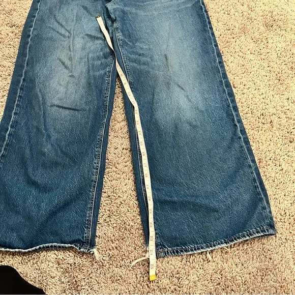 {American Eagle} ankle length distressed wide leg jeans - Picture 4 of 10